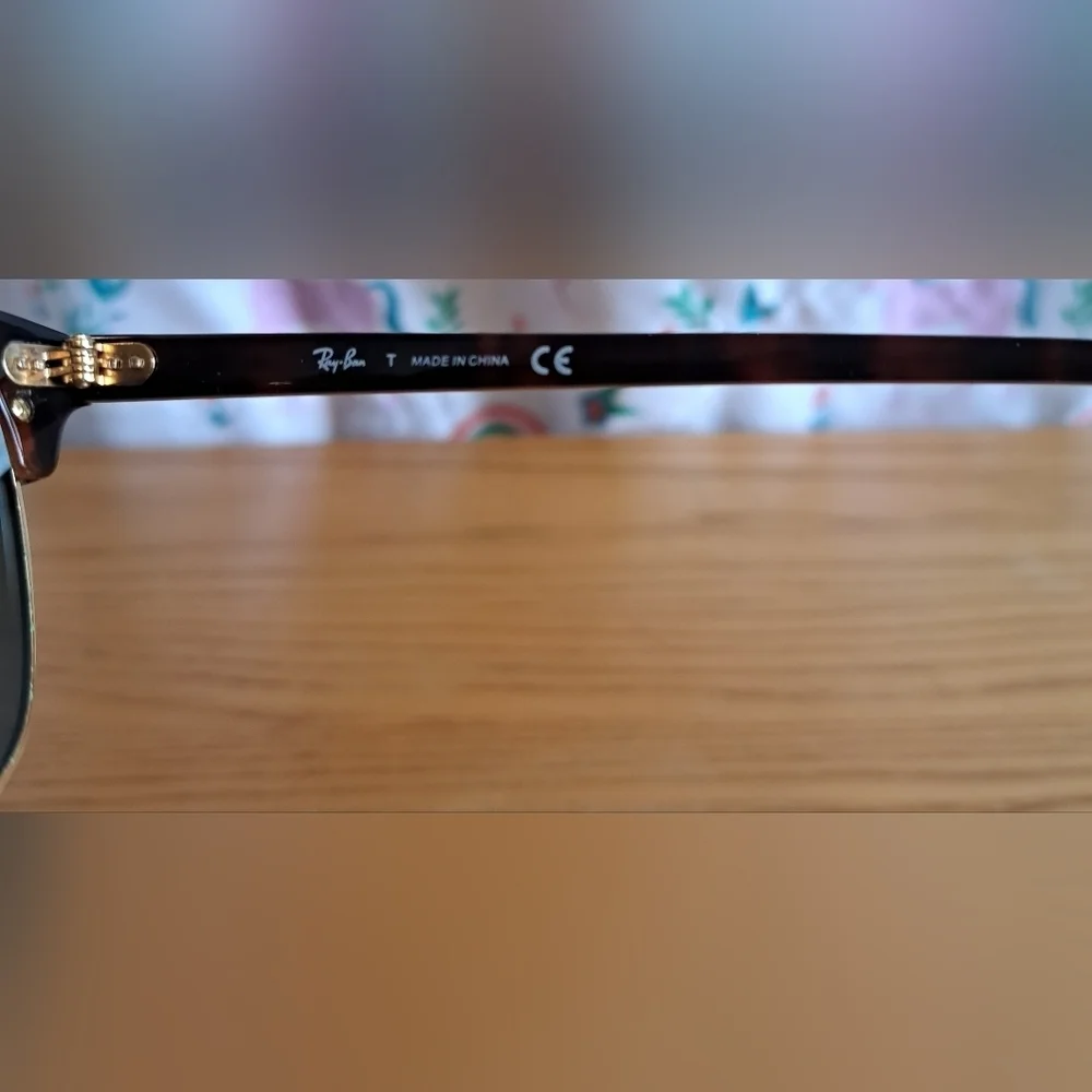 Ray-Ban Clubmaster 3106 Tortoise & Gold Casual Preppy Sunglass Eye Glasses Frame